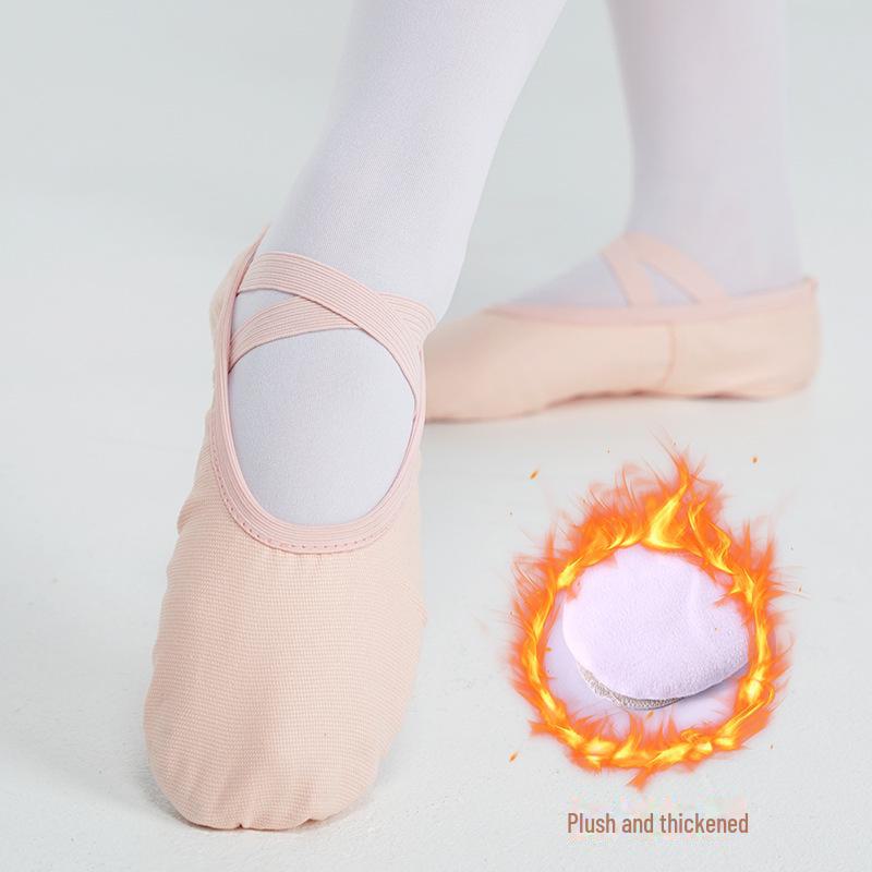 Lace-Free Velvet Ballet and Yoga Shoes for Girls and Adults