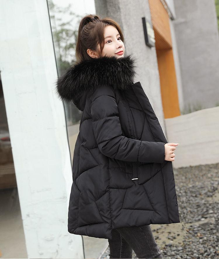 Куртка с хлопковой подкладкой Студентки Корейская версия свободной куртки с хлопковой подкладкой, женское пальто средней длины, Зимняя женская мода