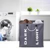 Collapsable 2-section Laundry Bag Foldable Laundry Hamper Durable Oxford