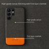 Canvas + Leather Phone Case for Samsung Galaxy S23 Ultra S24 Plus S22Ultra A54 5G Luxury 360 Full Protective Back Cover Shell