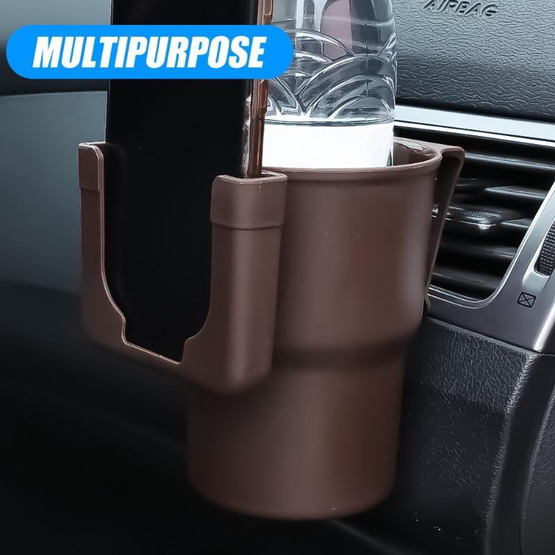 Multipurpose Car Storage Cup Holder Universal Automatic Air Vent Outlet Car Door Hanging Drinks Cup Holder Mobile Phone Holder