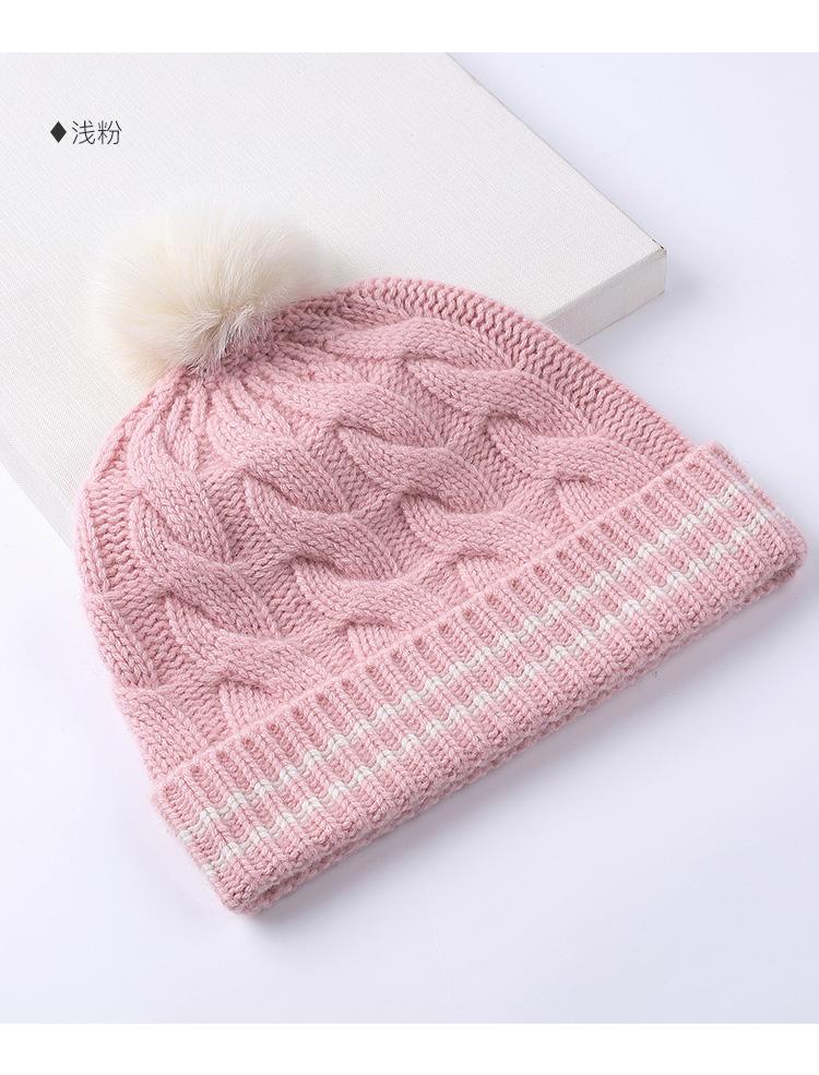 100% Pure Wool Knitted Hat for Women