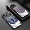 Простой чехол с принтом бабочки для iPhone 17 Air 16e 16 15 14 Pro Max 13 15 Pro 17 Pro 17, противоударный, с мягкими краями, матовая крышка для телефона из твердого ПК