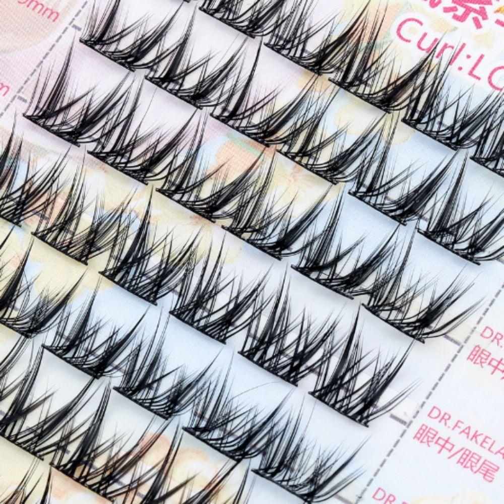 Плотные клейкие накладные ресницы 8 рядов пучки накладных ресниц инструмент для макияжа