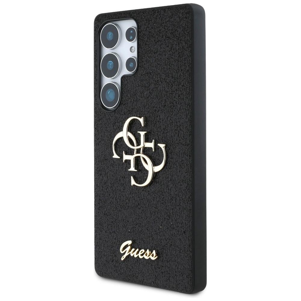 Guess Fixed Glitter Big 4G Metal Case for Samsung Galaxy S25 Ultra Black