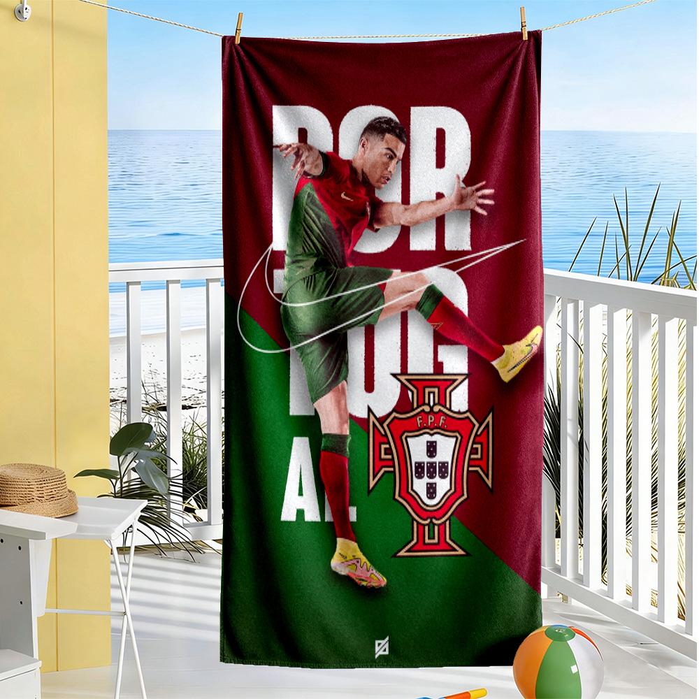Cr7 Football Legend Beach Towel Super Soft & Absorbent Comfortable Lightweight Perfect for Traveling Yoga Camping and Swimming