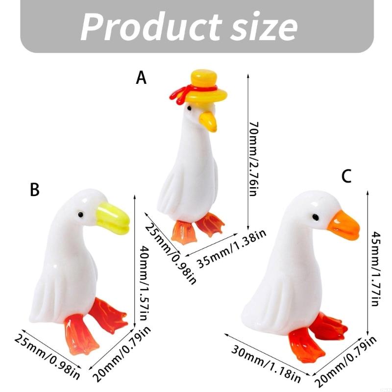 62KD Стеклянная фигурка семьи уток Домашние и офисные настольные аксессуары Садовое украшение