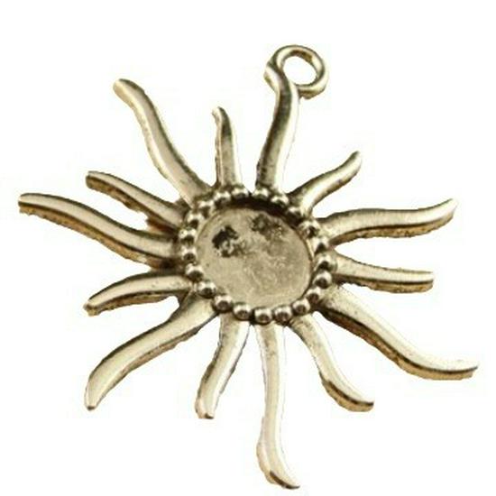 A1348 Antique Blue Vintage Base Tray for DIY Jewelry, 12MM, 30 Pack (6.8g Total)