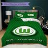 VfL Wolfsburg Pattern Bedding uilt Set uilt Cover Pillowcase Home Decoration Birthday Gift (1 * duvet cover + 2 * pillowcase  without core)101