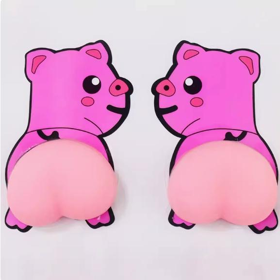 Cartoon 3D Stereo Butt Stickers Multifunctional Silicone Car Anti-Collision Pads Auto Bumper Protector Decals