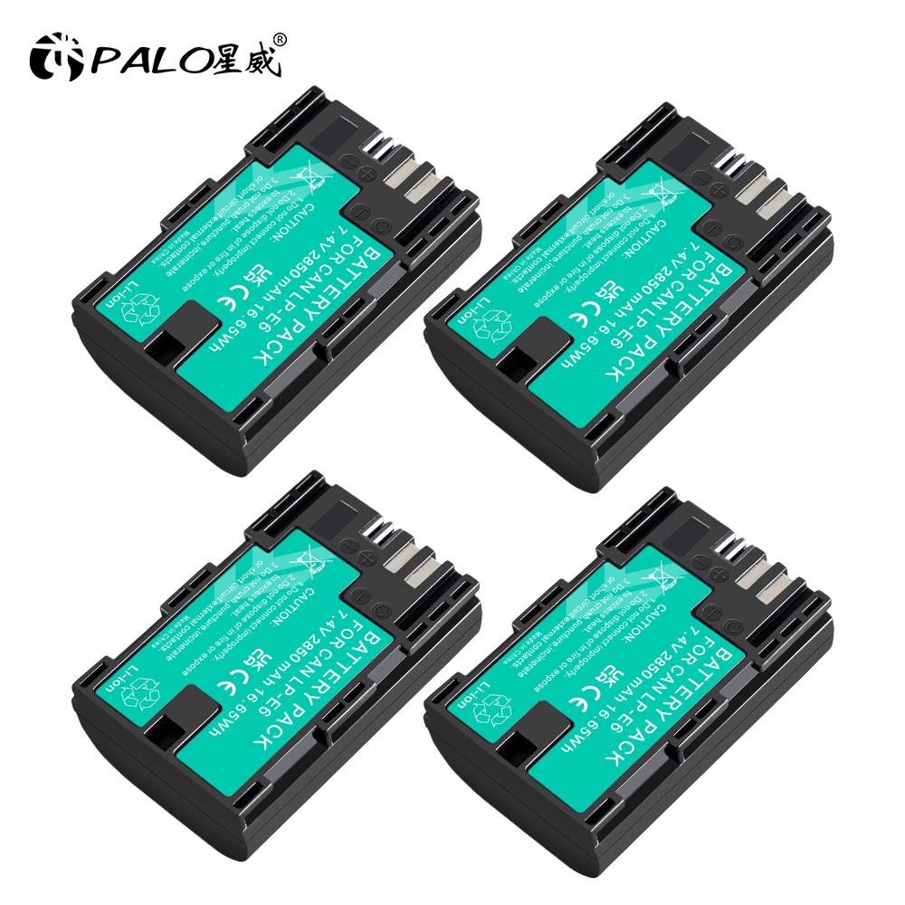 PALO 2000 мАч LP-E6 аккумулятор для цифровой камеры Canon EOS 5DS 5D Mark II Mark III 6D 7D 60D 60Da 70D 80D DSLR EOS 5DSR 5DIV