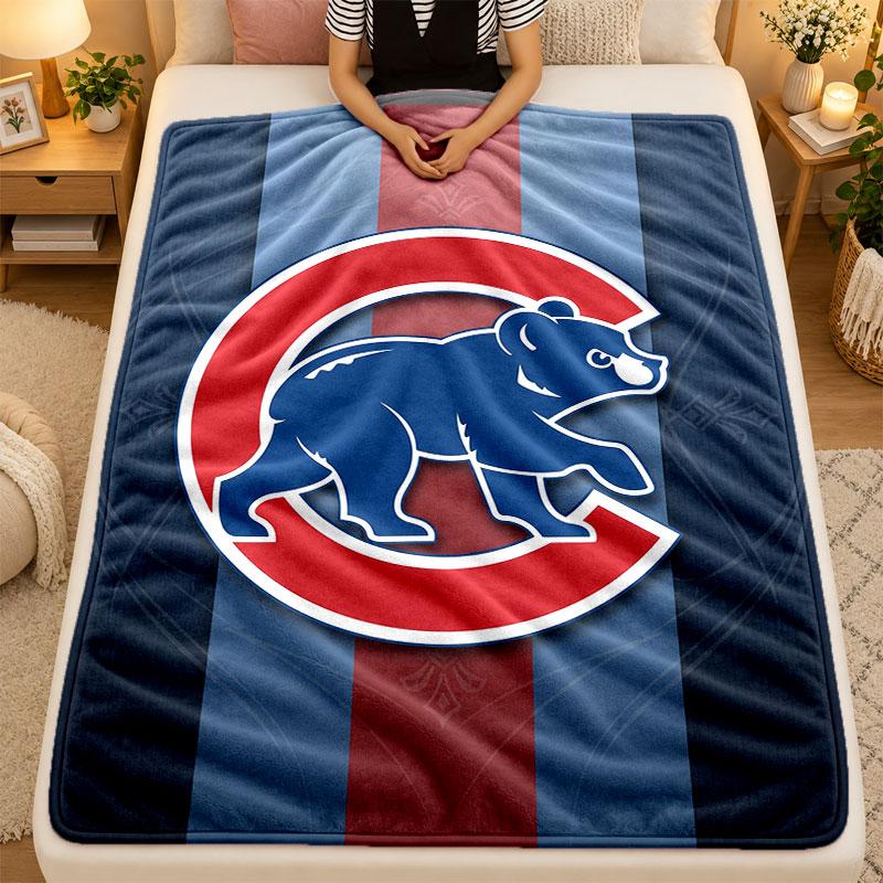 Flannel BlanketChicago Cubs Warm Soft Throw Blanket for Indoor Sofa Bed Living Room Use