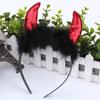 Creative Red Devil Horn Headwear Hairbands Hair Hoop for Halloween Masquerade Party Festival Gift Photo Props Style Random