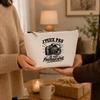 Trousse Beige J’peux pas je suis Photographe J'peux pas minimaliste | Trousse de Toilette en Coton 3 L avec Zip Métal et Fond Plat