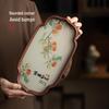 Shangqi Begonia Persimmon Glass Tea Tray