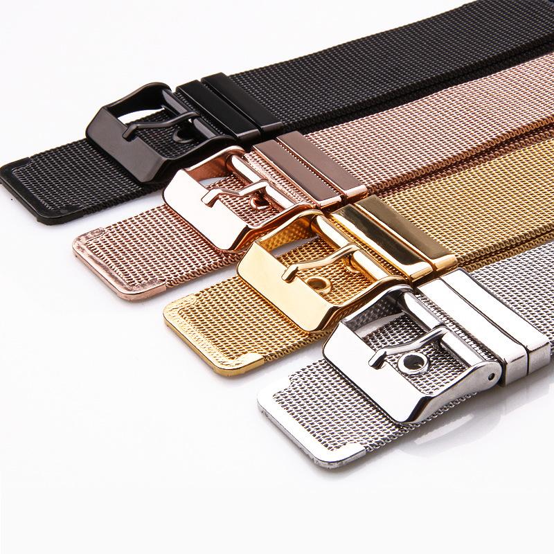 Wire Mesh Watch Watch Bracelet Stainless Steel Steel Belt Pin Buckle Fine Mesh Woven Ultra-Thin Metal Strap