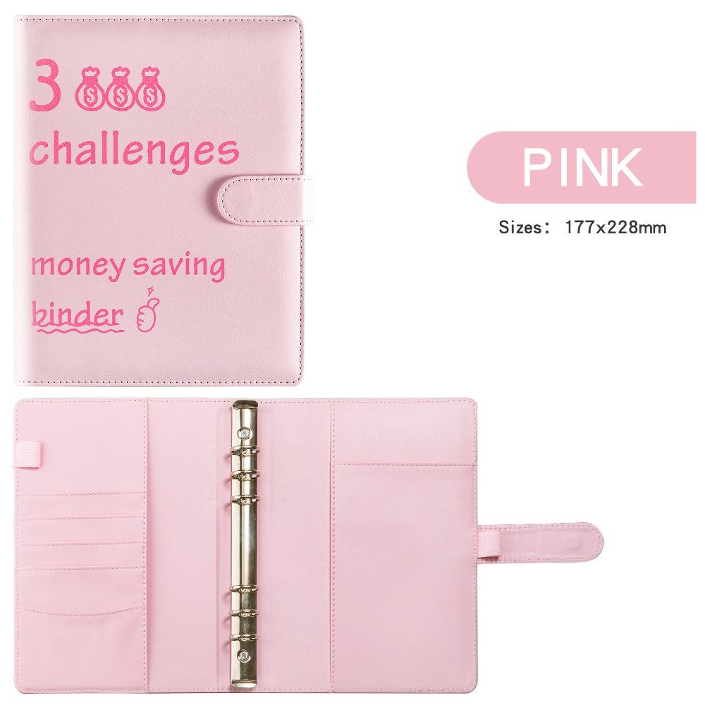 Папка для челленджа сбережений A5 из ПУ, блокнот для сбережений, листы для челленджа сбережений, для влюбленных
