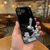 Чехол для телефона Шахматы Для iPhone 17,16,15,14,13,12,11,Pro,XS,Max,XR,Plus,E,SE4,Mini Черный Мягкий Чехол