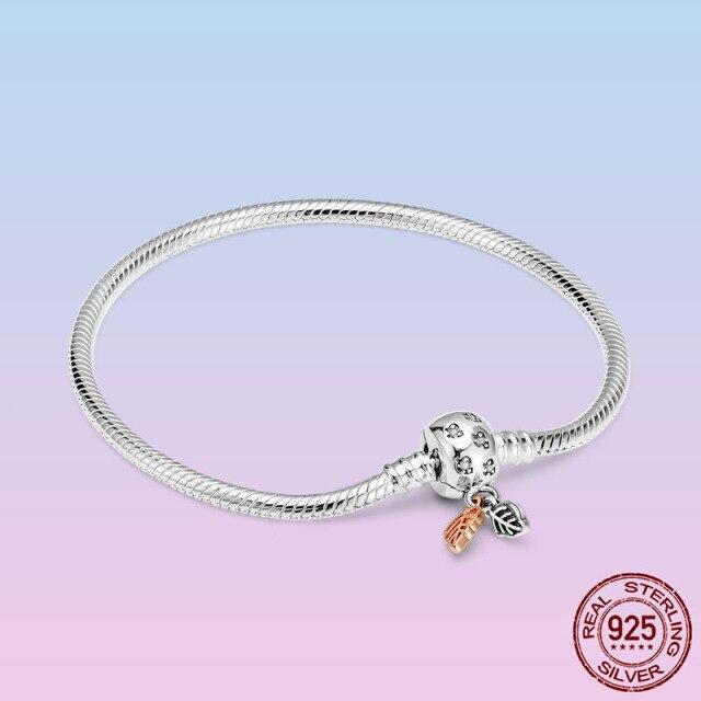 Элегантный браслет Pulseira из стерлингового серебра 925 пробы, браслет-цепочка в виде змеи бесконечности для женщин, оригинальный подарок в виде бусин с подвесками