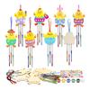 1 набор Easter Bunny Wind Chimes Набор для рукоделия Колокольчики Декоративные Для весеннего декора И Креативное семейное развлечение 5 мл