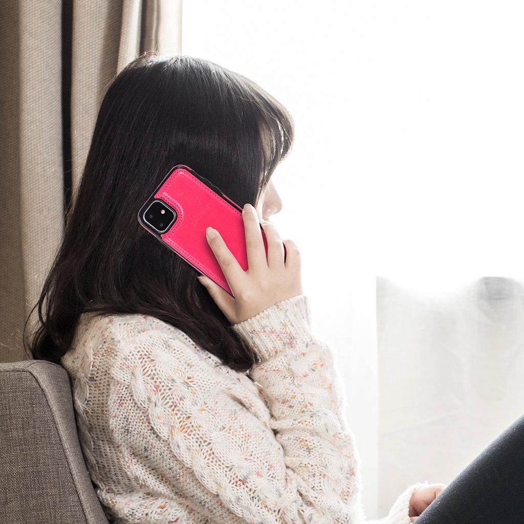 Чехол-накладка из ПУ-кожи с защитой от падения для iPhone 11 6,1 дюйма Белый