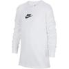 Sportswear Solid Logo Long Sleeve T-Shirt Kids Tops White FJ2958-100