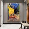 Van Gogh Cafe Terrace At Night Analysis Canvas Painting World Famous Artwork Reproduction Wall Posters And Prints Home Decor Background