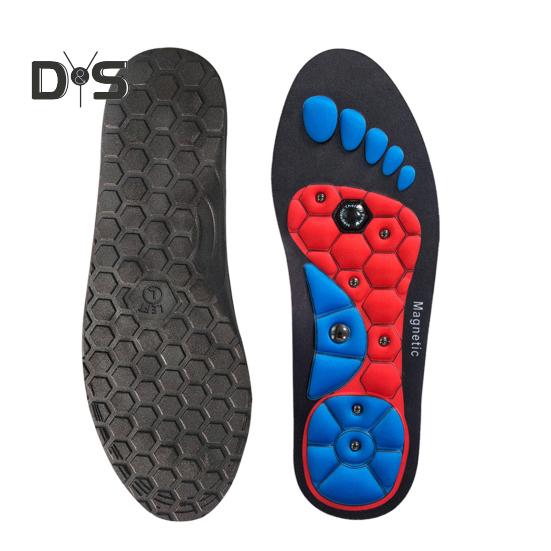 1 пара магнитотерапевтических стелек, акупрессурные массажные стельки для мужчин и женщин, вставки для ног, улучшающие циркуляцию крови, снимающие давление