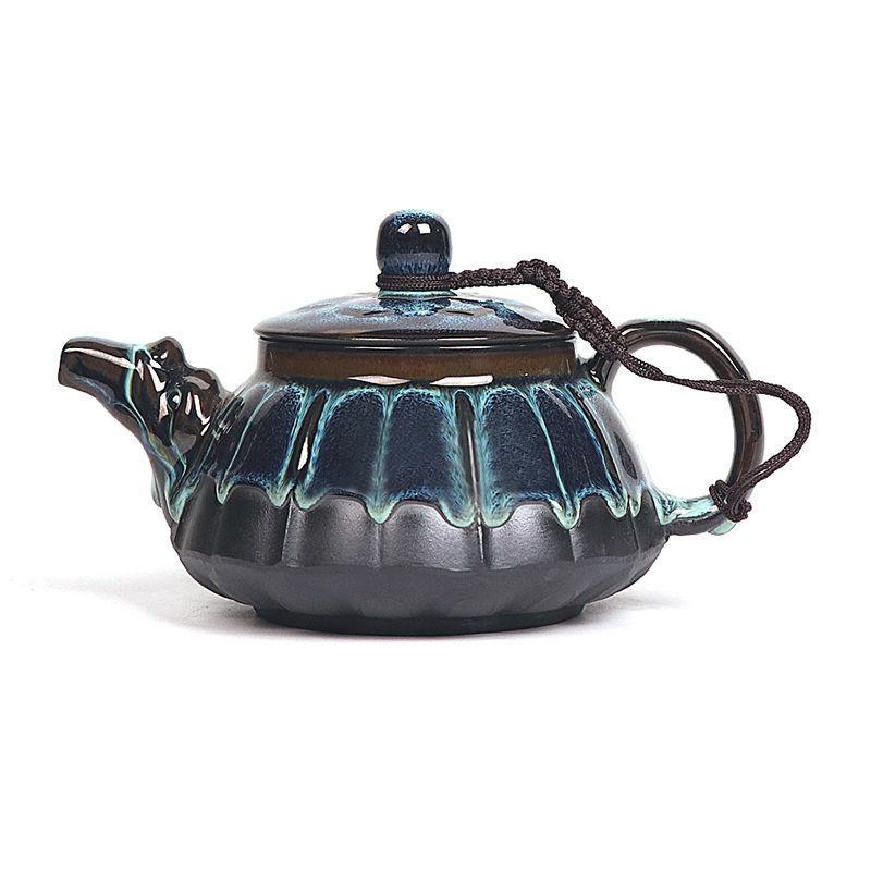 Заварочный чайник для заваривания чая в чашке Tianmu Glaze Single Pot Самовар Чайники Kung Fu Чайный сервиз Крышка Чаша Униформа Печь для дома Керамика