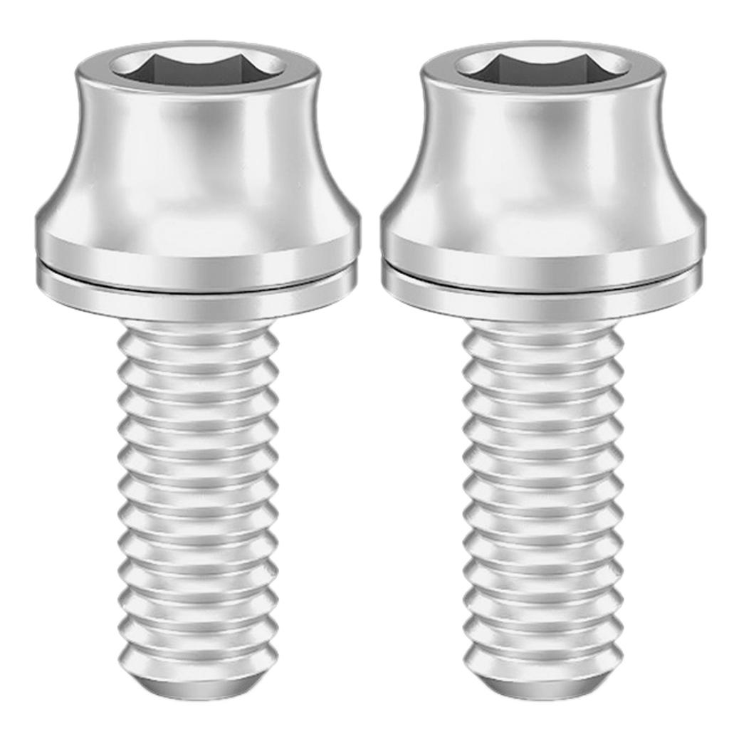 2 шт. M5x12 мм болты для крепления флягодержателя для воды, титановые сплавы, болты для крепления флягодержателя для велосипеда, винты с шестигранной головкой под торцевой ключ