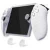 Protective Cover Case for PlayVital PS with 3D Stud Design for Improved Grip and Stick Compatible Thumb Grip Cap Portal, Anti-slip [Clear White]