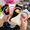 Funny Face Socks Cartoon Crew Socks with Colorful Braids Sausage Lips Cute Silly Socks for Women Girls Birthday Festive Gifts