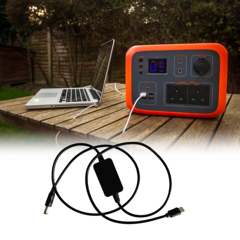 USB C 5V to 24V Step Up Power Cable USB C to 5.5x2.1mm 24V Adapter Converter Power Cord For Electronic Camera