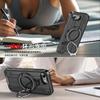Противоударный чехол с магнитным кольцом Armor для iphone 17 Air 16e 16 15 14 13 12 11 Pro Max Plus с защитой камеры