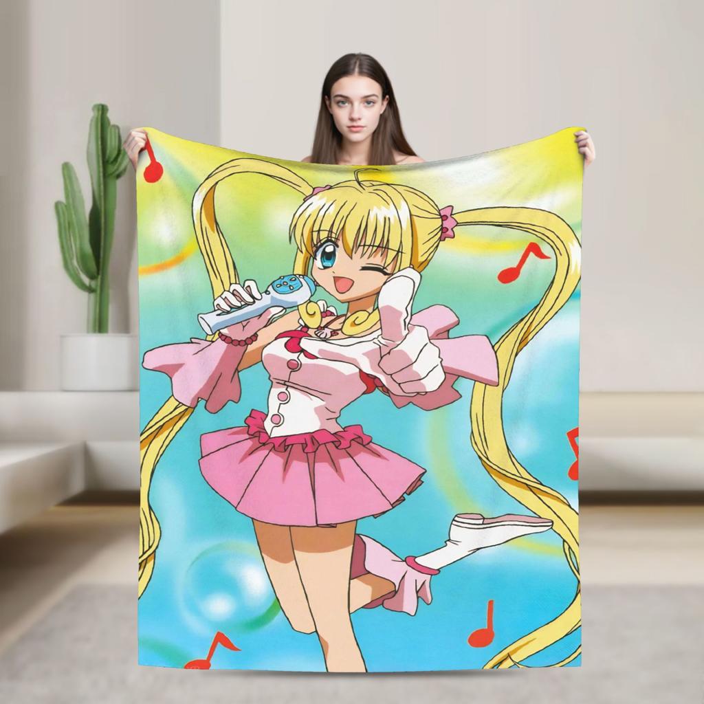 Mermaid Melody Pichi Pichi Pitch Flannel Blanket Winter Warm Throw Blanket for Kids Couch Chair Funny Bedspread Sofa Bed Cover