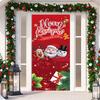 Christmas Door Stickers Decoration Outdoor Tapestry Merry Christmas Banner for Home Party