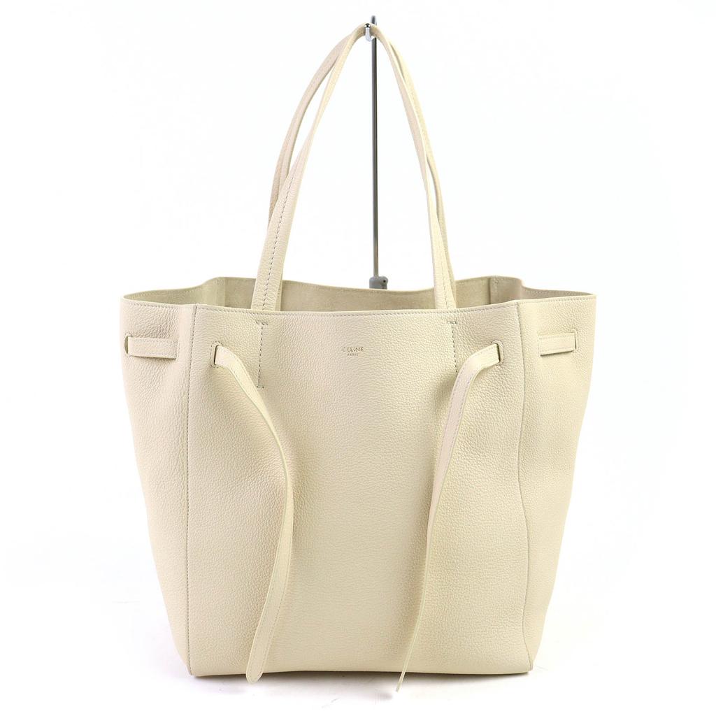 Excellent CELINE Tote Bag Kava Phantom Small cream Soft grain calf Leather 18902 Used