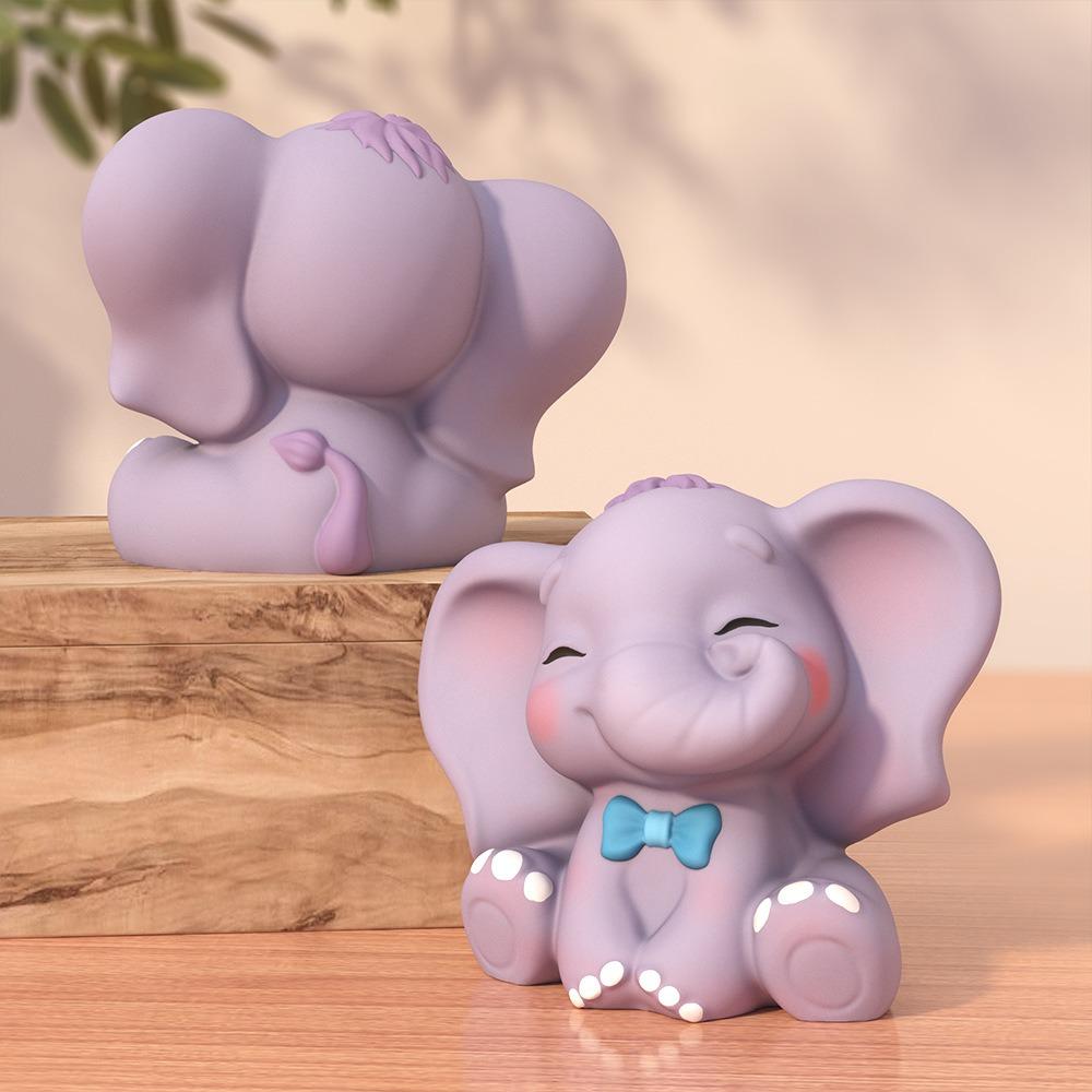 Силиконовая форма в форме мультяшного слона, 3D-форма для ароматизированных свечей, домашний декор, поделки, мягкие игрушки-моти
