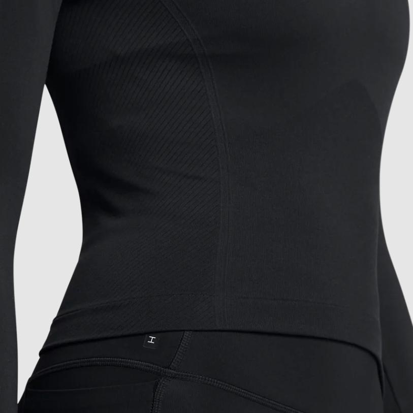 Under Armour Vanish бесшовный однотонный дышащий короткий спортивный топ женский черный 1384405-001