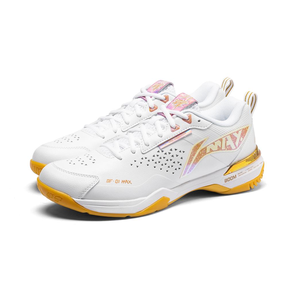 Кроссовки Li Ning Blade Max Rubber Comfortable Universal Shock Absorbing Wear Resistance Low Top для бадминтона Unisex White Orange AYAU003-1