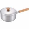 Wahei Freiz Made In Japan: A Long-lasting, 18cm, Stainless Steel Saucepan with a Wooden Handle, Induction Compatible, CS-001, Chitose