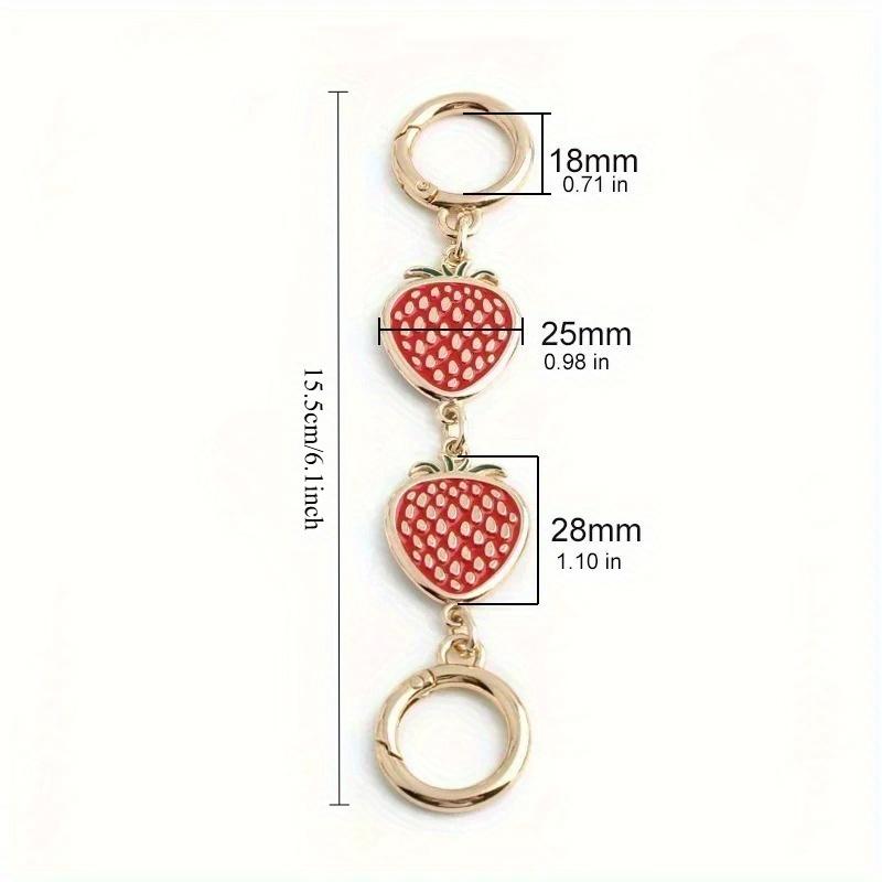 1PC Strawberry Extended Decorative Chain Wallet Crossbody Bag Shoulder Strap Chain Armpit Bag Diy Replacement Extension Chain