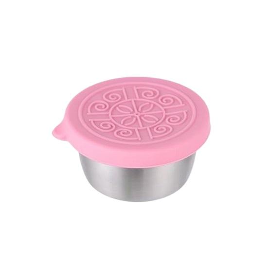 40 мл чашка для соуса из нержавеющей стали, герметичная силиконовая крышка, многоразовый контейнер для ланча, держатель для приправ, не содержащий BPA