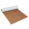 2400x900x5mm Self Adhesive Yacht Flooring Self-Adhesive EVA Foam Teak Brown 5MM With Black Line Faux Teak Boat Decking Sheet
