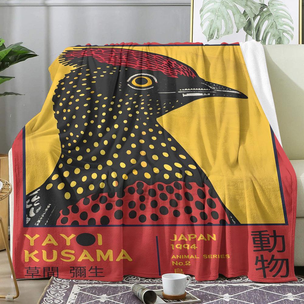Y-Yayoi K-Kusama Throw Soft Flannel Throw Summer AC Blanket Lightweight Cool Nap Blanket for Sofa Bed Couch Travel