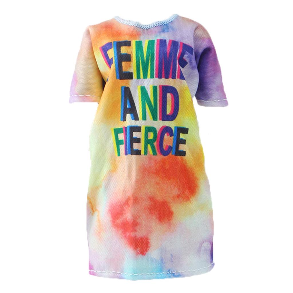 Clothes for 30cm Doll Daily Casual Outfits Pants T-shirt Skirts Mini Dress Fat Curvy Size 11.5 Inch Doll Accessories