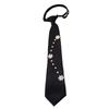 Elegant Preppy Style Women Pearl Tie Bead Long Necktie Versatile Academic College Shirt Necktie Uniform Accessories