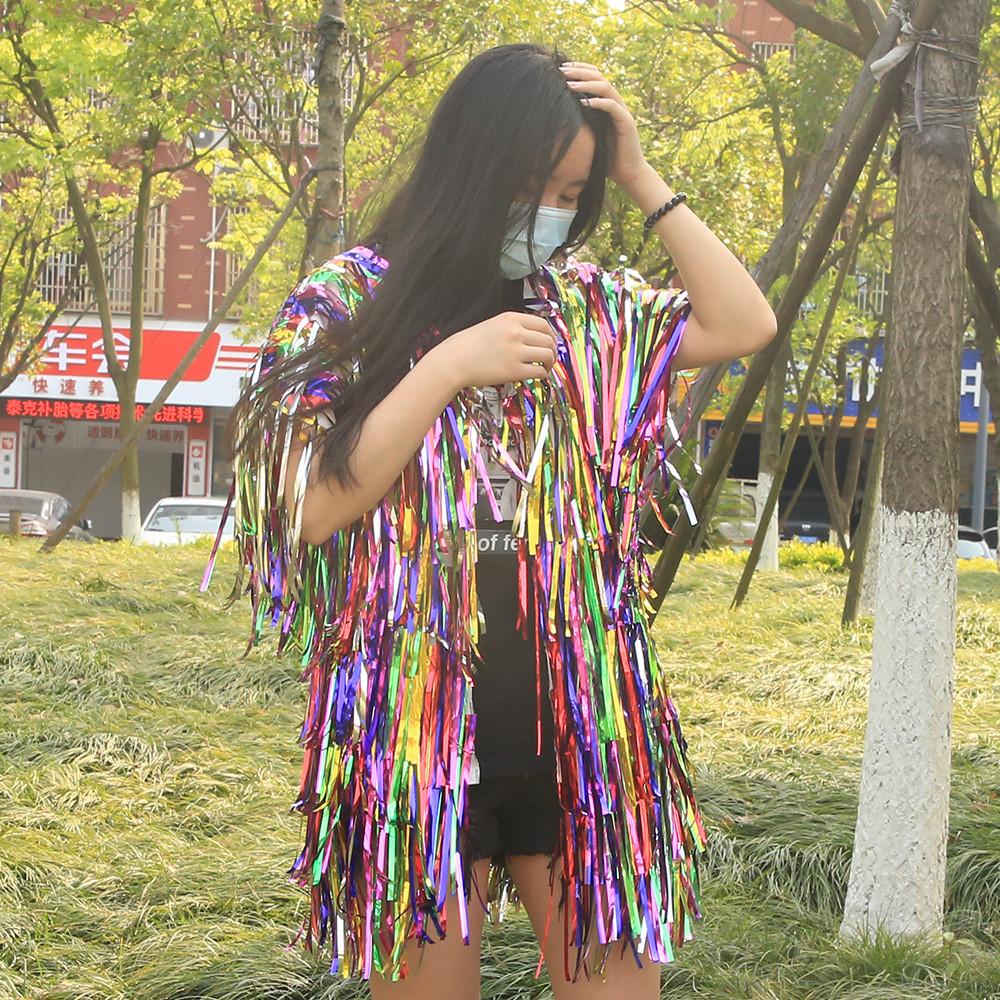 Красочная радужная куртка-дождевик в стиле макарон для радостных празднований