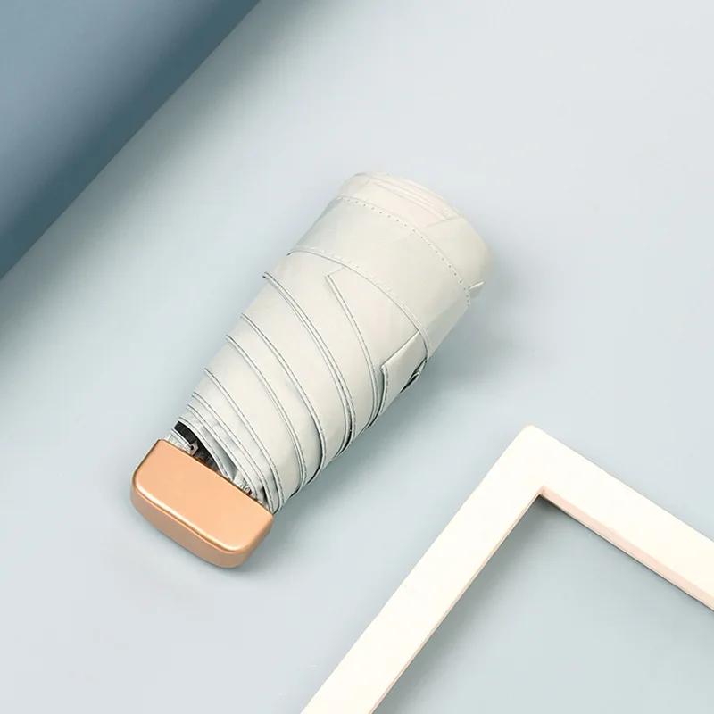 Мини карманный женский зонт для телефона, мужской, сверхлегкий, дождевой, солнцезащитный зонт для девочек, портативный складной зонт от ультрафиолета