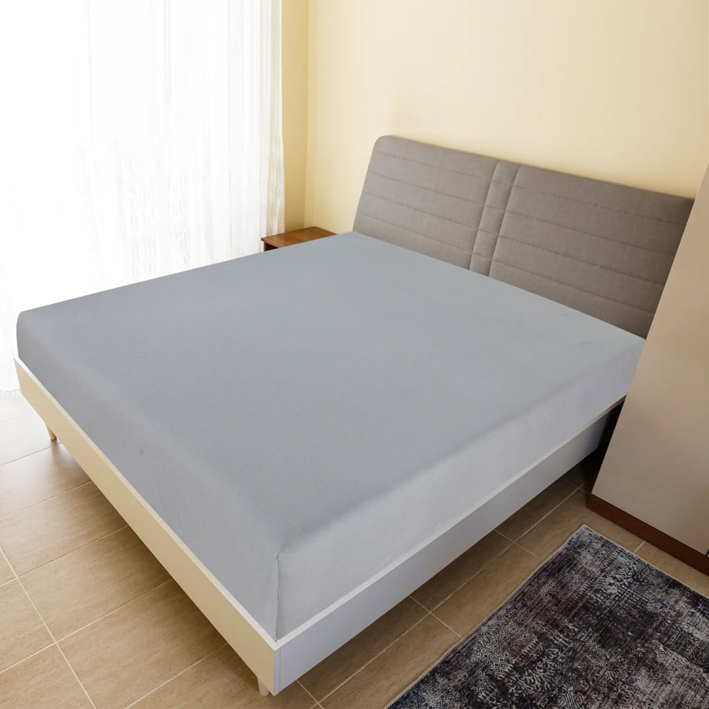 Vidaxl Prześcieradła, 2 Szt., Szare, 90X200 Cm, Dżersej Bawełniany